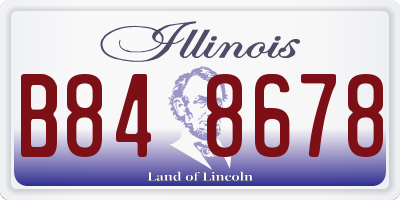 IL license plate B848678