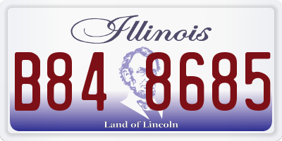 IL license plate B848685