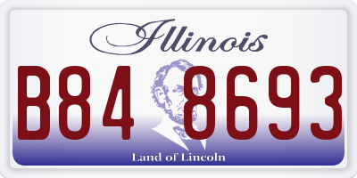IL license plate B848693