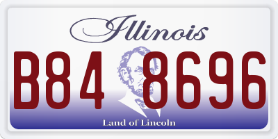 IL license plate B848696