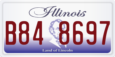 IL license plate B848697