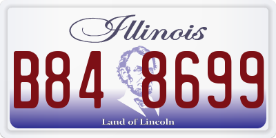 IL license plate B848699