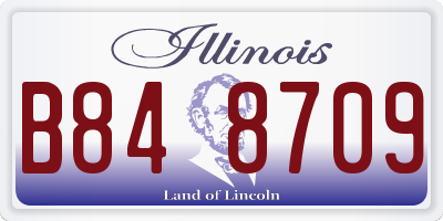 IL license plate B848709