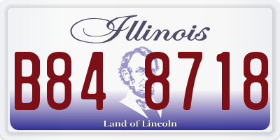 IL license plate B848718