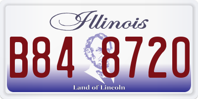 IL license plate B848720