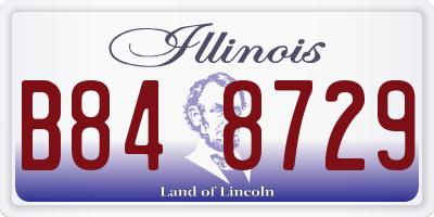 IL license plate B848729