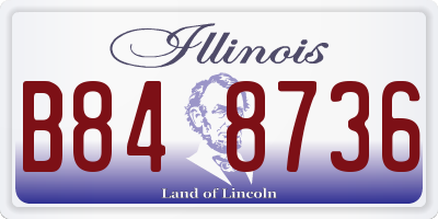 IL license plate B848736