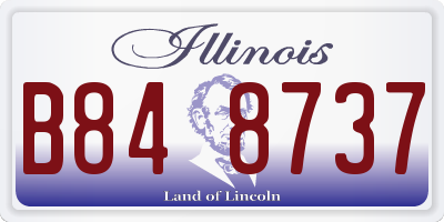 IL license plate B848737