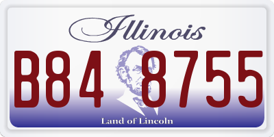 IL license plate B848755