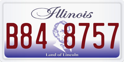 IL license plate B848757
