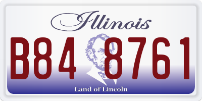 IL license plate B848761