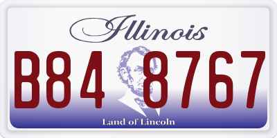 IL license plate B848767