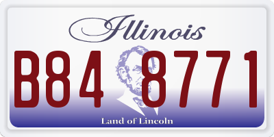 IL license plate B848771