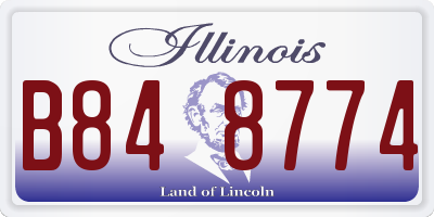 IL license plate B848774