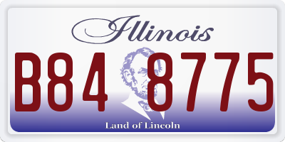 IL license plate B848775