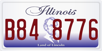 IL license plate B848776