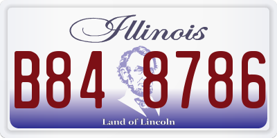 IL license plate B848786