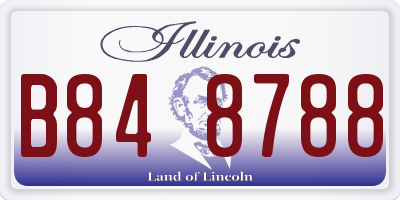 IL license plate B848788