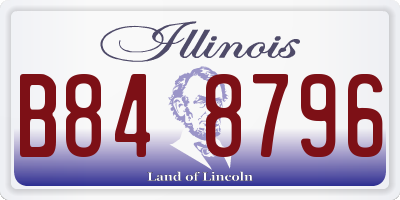 IL license plate B848796