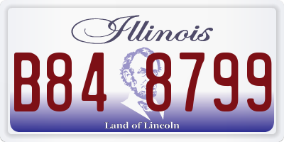 IL license plate B848799