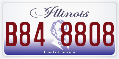IL license plate B848808