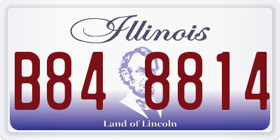 IL license plate B848814