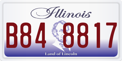 IL license plate B848817