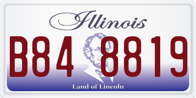 IL license plate B848819