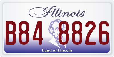 IL license plate B848826