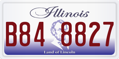 IL license plate B848827