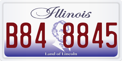 IL license plate B848845