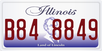 IL license plate B848849