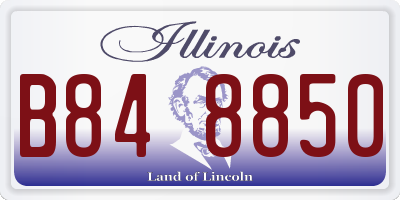 IL license plate B848850