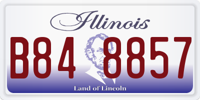 IL license plate B848857
