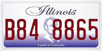 IL license plate B848865