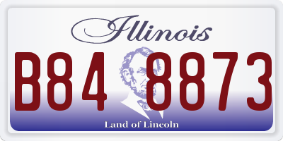 IL license plate B848873