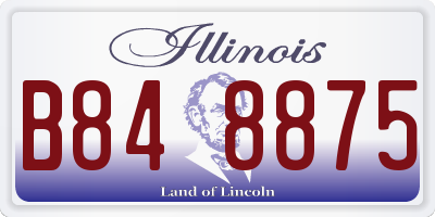 IL license plate B848875