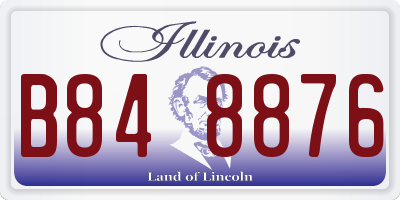 IL license plate B848876