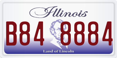 IL license plate B848884