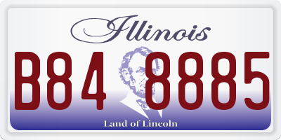 IL license plate B848885