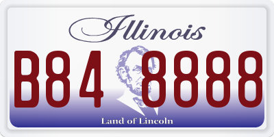 IL license plate B848888