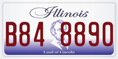 IL license plate B848890