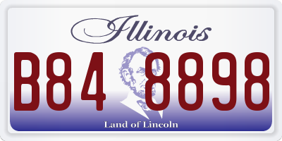 IL license plate B848898