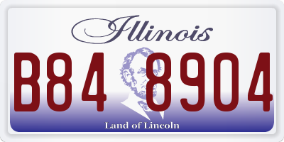 IL license plate B848904