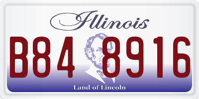IL license plate B848916