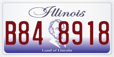 IL license plate B848918