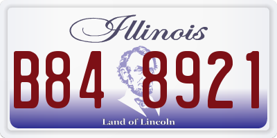 IL license plate B848921