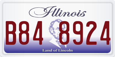 IL license plate B848924