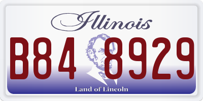 IL license plate B848929