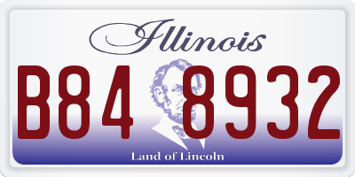 IL license plate B848932